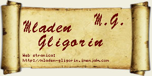 Mladen Gligorin vizit kartica